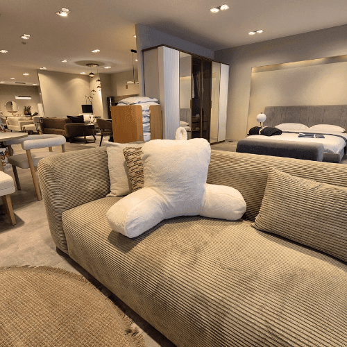 Bel Destek Yastığı Tavşan Tüyü Beyaz - ESTE DECOR
